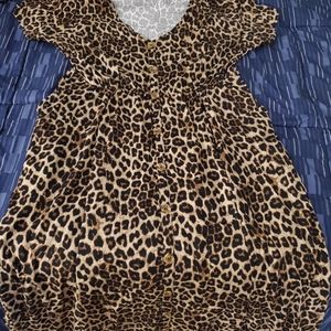 Torrid size 1 maxi leopard print dress